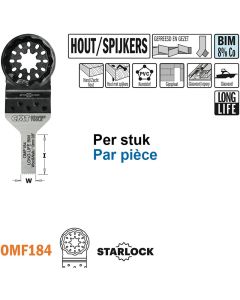 CMT - Multitoolzaagblad voor hout met spijkers, 10mm - W=10mm I=30mm - 1 stuk, Starlock - Bim 8% Co