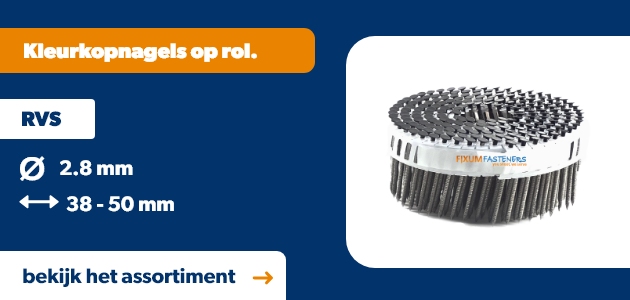 kleurkopnagels RVS Coilnails